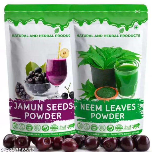 Combo Pack - Jamun Seed Powder & Neem Leaves Powder
