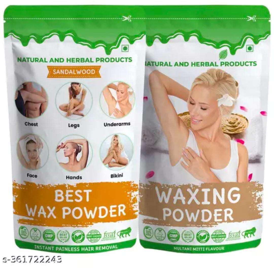 Combo Pack - Sandalwood Flavour Wax Powder - Multani Mitti Flavour Waxing Powder | Best Wax Powder