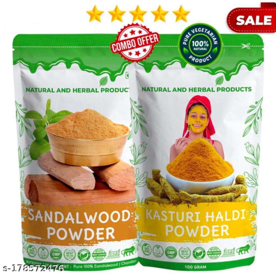 Combo Pack Sandalwood Powder - Kasturi Haldi Powder